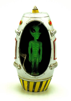 Alien In Space Ship Back Flow Incense Burner